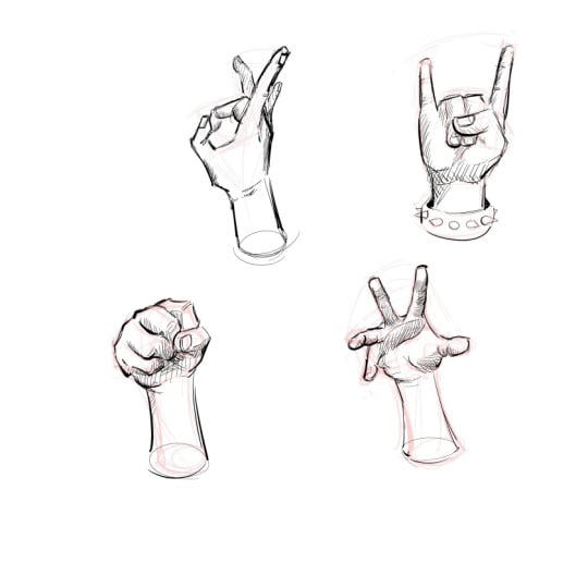 Estudo de mãos (Study of hands)
