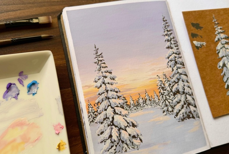 5th Painting from Our Gouache Series
