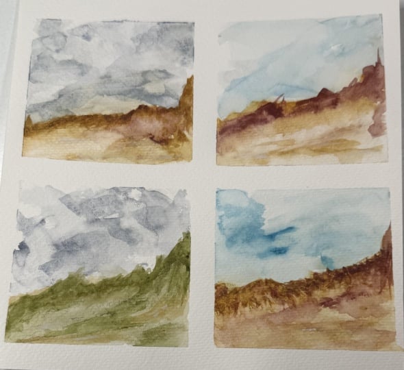 Watercolor Abstract Landscapes