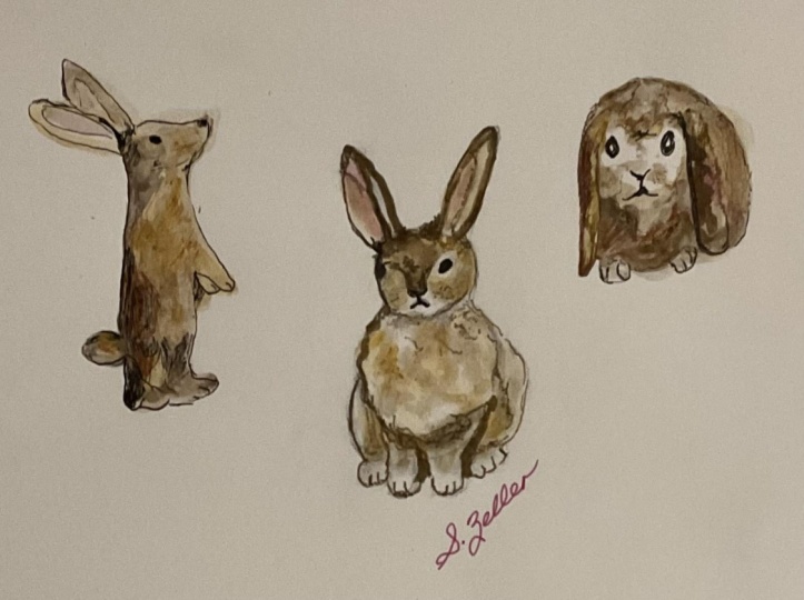 Paint Rabbits with an Underpainting Watercolor Technique. My first attempt at painting rabbits. Help