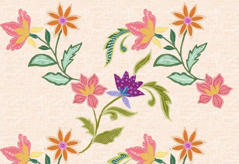 Floral patterns with some dots