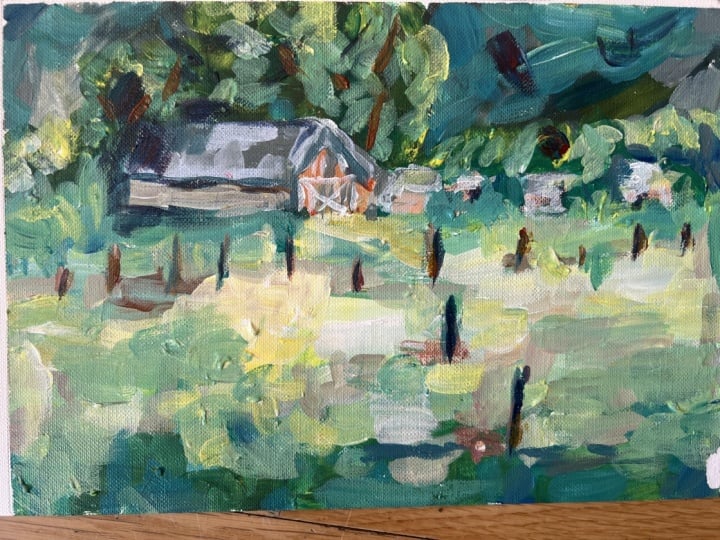 Painting with Thick Paint.