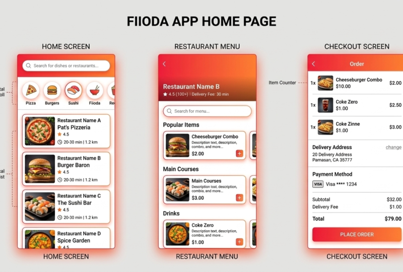 Food Delivery App Home Page With Help Of Google Gemini