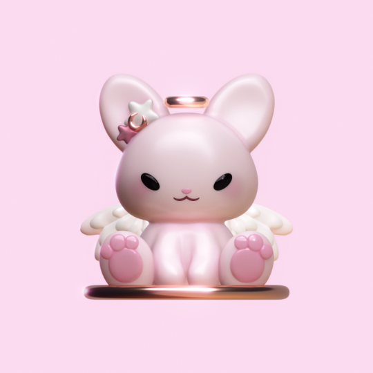 Cosmic Pink Angel Bunny :3