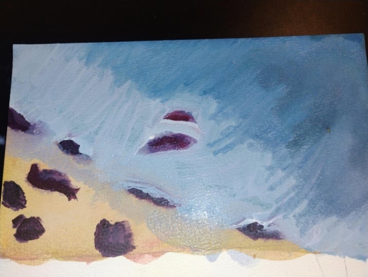 Foam and seashore