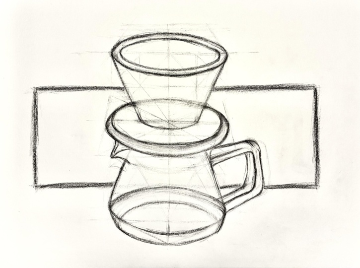 Drip Coffee Set - Still Life with Guide Lines