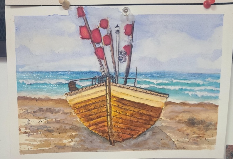 A Beautiful wooden boat with Kris