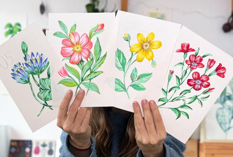 My Brush Pen Painted Flowers!