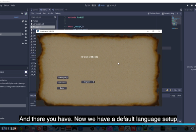 project language based on os & defaults