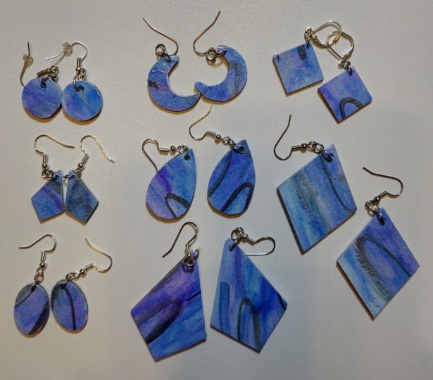 Watercolor Earrings