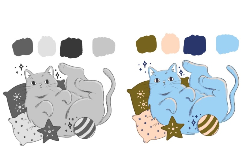 Value Study Kitty Palette