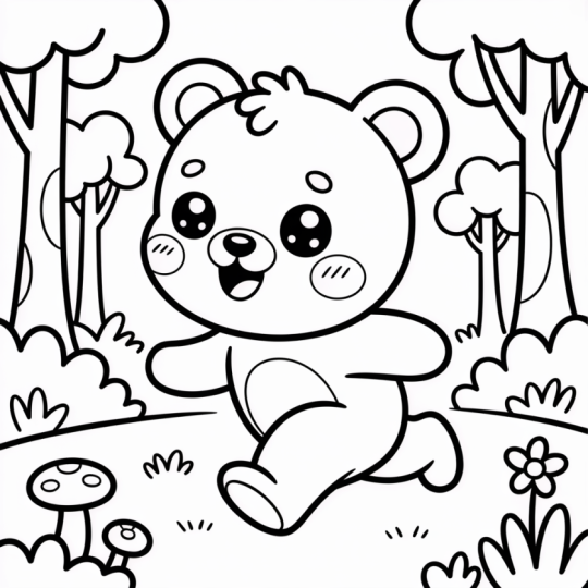 Bear for coloring page