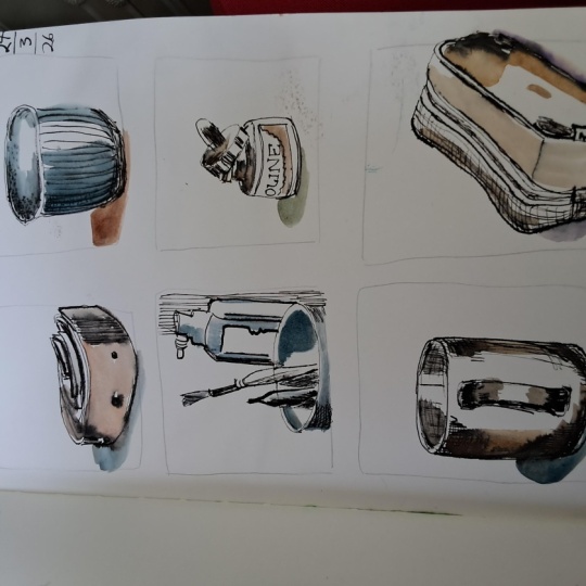 Everyday objects for sketchbook