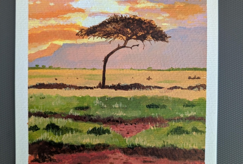 Acrylic landscape