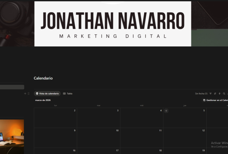 Mi primero trabajo de Notion
