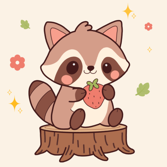 Raccoon with Berry Complete!