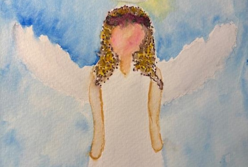 Watercolor Abstract Angel