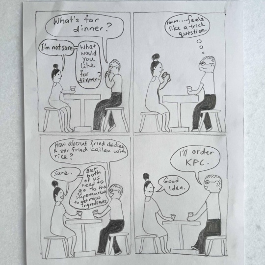 What's for dinner conversation