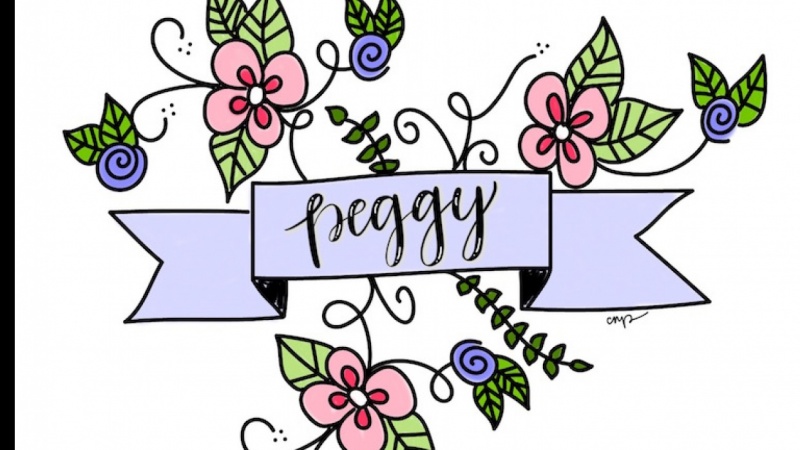 Banner with Florals for Peggy!