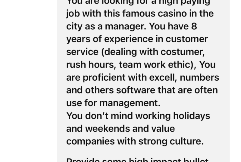 MANAGEMENT position