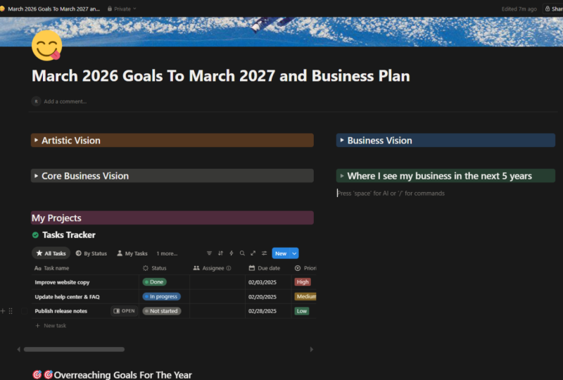Business Planning & Performance Tracker
