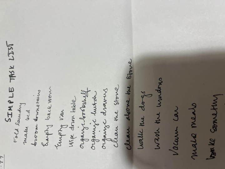 My task list