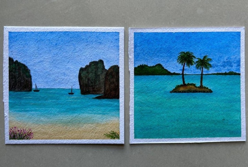 Summer seaside serenity