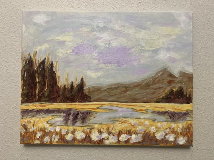 Simple Landscape on Canvas