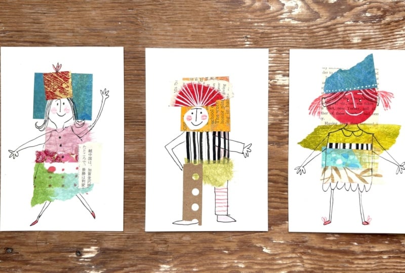 Cheerful Collage Characters