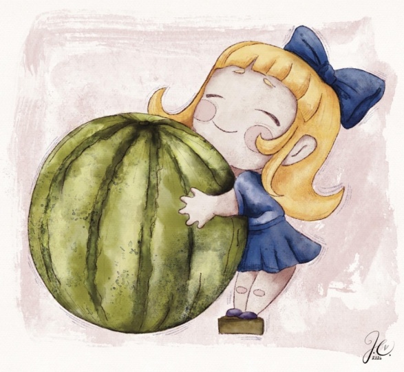 Girl with Watermelon