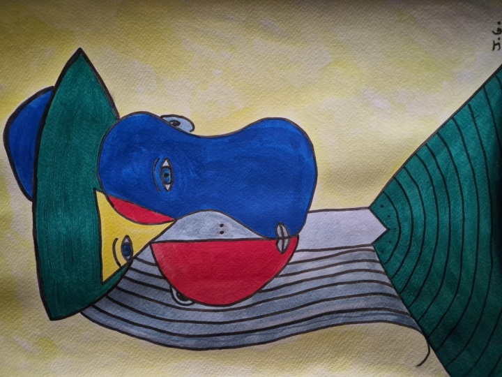 Acrylique sur papier aquarelle A3