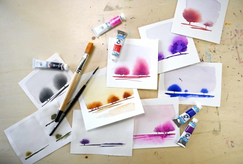 Loose Watercolor Landscapes