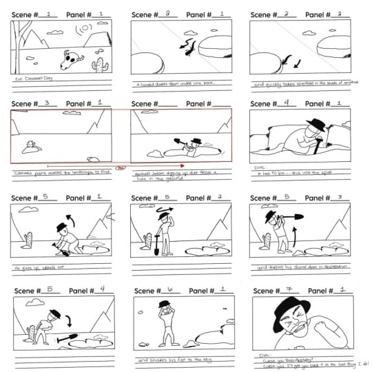 Desert Sequence Storyboard