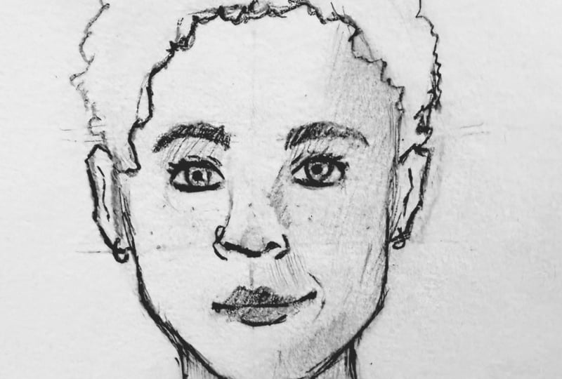 The Basics of Faces | Simple Female Portrait Drawing : Front View