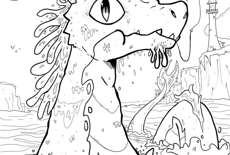 Catch of the day coloring page