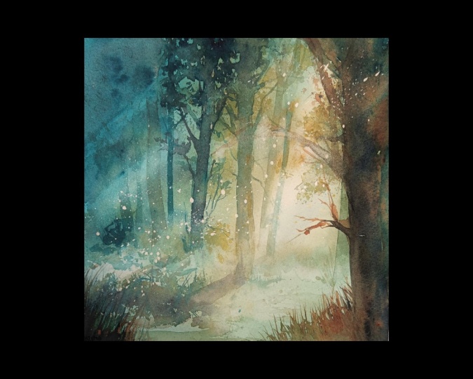 Aquarell - watercolor forest