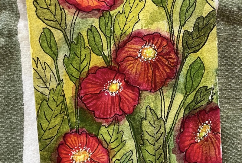 Watercolor Poppies