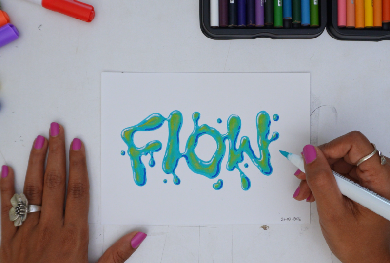 Unwinding with Words: Chill Lettering Practice