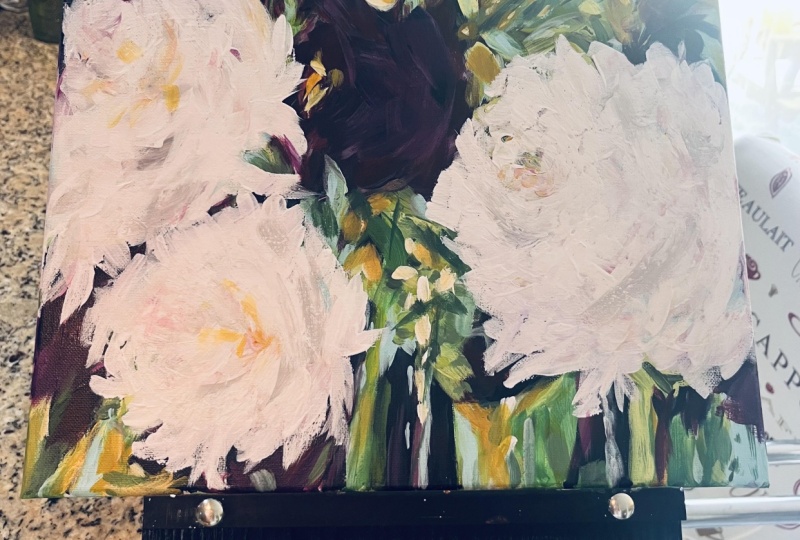 Abstract peonies