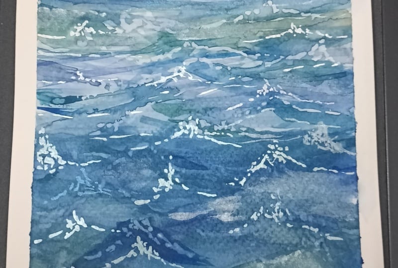 Sparkling Seawater (Seascape) in Watercolour