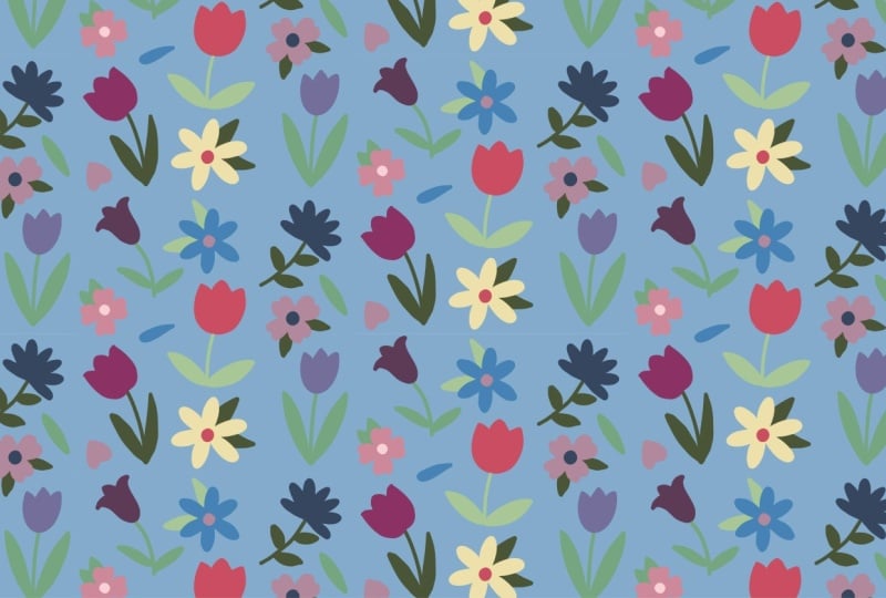 Playful Flowers and Leaves