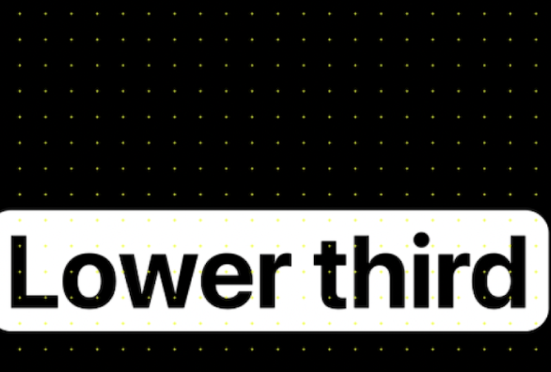 A simple lower third