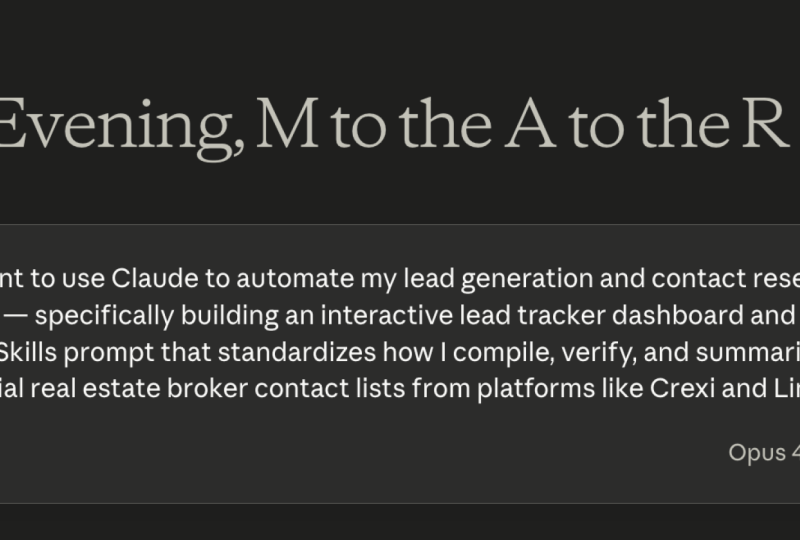 Automating My Lead Research Workflow with Claude: Artifacts & Skills in Action