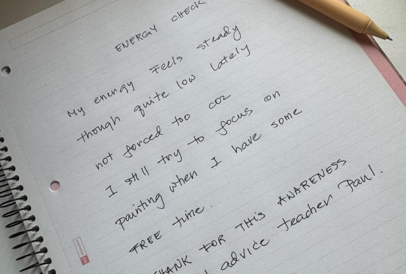 notice energy limits &work w/steady focus instead of forcing it