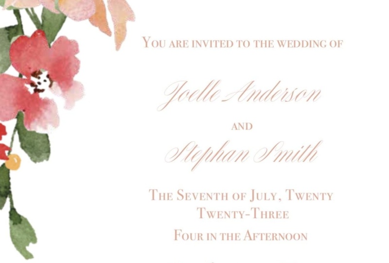 Pink invitation