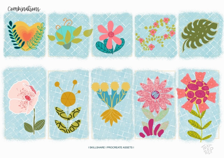 Flower Stamp Collection