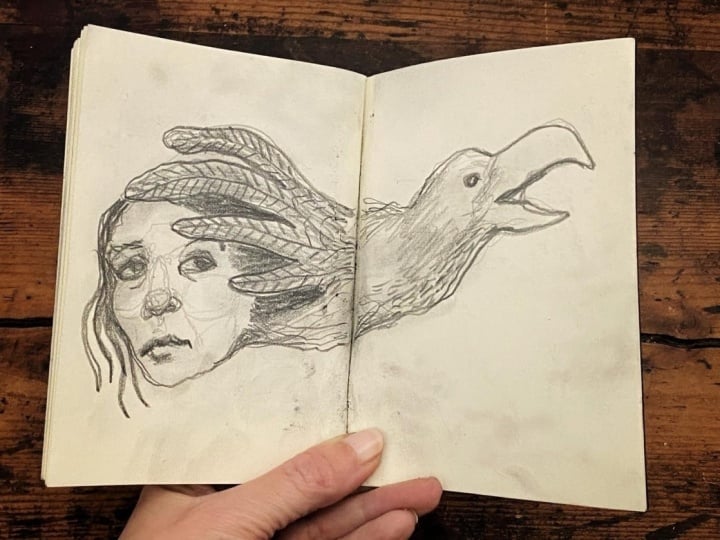 Let's start a sketchbook full of wonky faces!