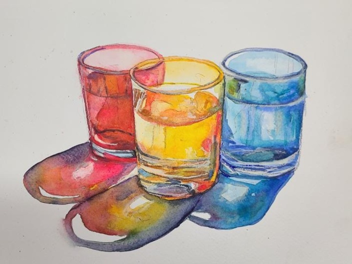 Luminous Glass in watercolor