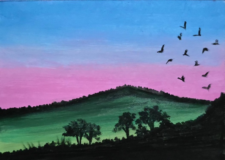 Acrylic landscapes