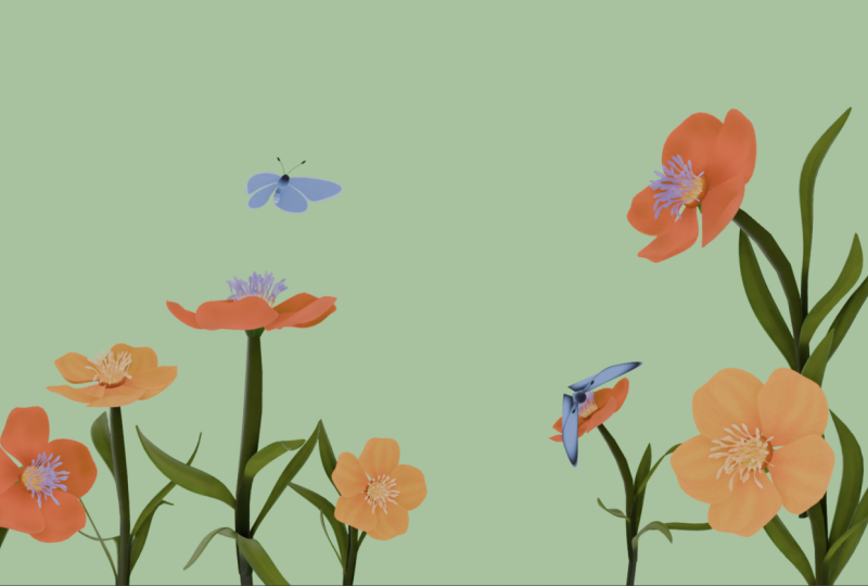 Butterflies in spring time